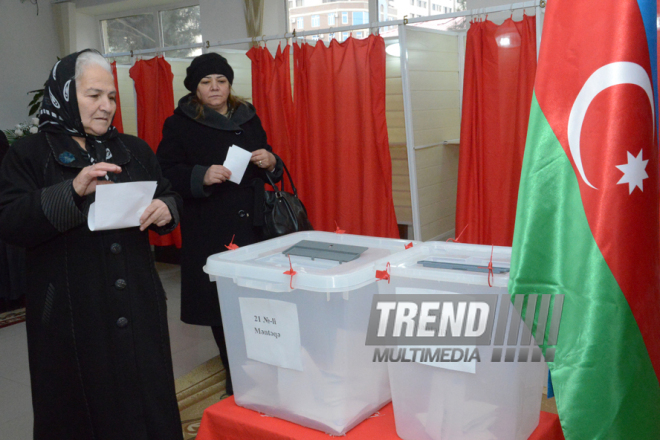 Azerbaijani parliamentary election kicks off. Baku, Azerbaijan, Nov.01, 2015